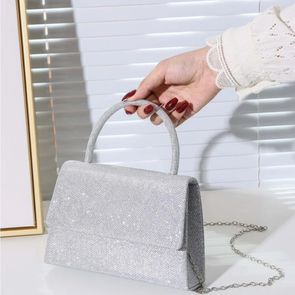 Mini purse shiny glitter ✨ silver bag